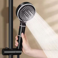Gun Grey Douchette à main 5 modes de pulvérisation Filtre anti-calcaire haute pression avec jet de massage Populaire