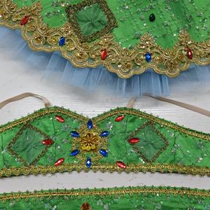 Profesional 2 piezas 9-12 capas plato tutú niñas clásico panqueque tutú <span class=keywords><strong>bailarina</strong></span> verde <span class=keywords><strong>Cascanueces</strong></span> YAGP Tutus - Product Image 2