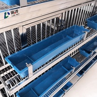LIZE PET Nouvelle Cage à Œufs de Caille à Cinq Couches de Haute Qualité, Cage à Œufs Roulants en Acier Inoxydable Argentée Respirante pour Animaux et Oiseaux