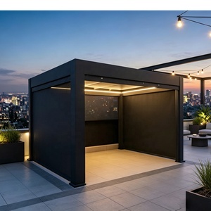 Pergola rétractable en aluminium, imperméable, pour jardin, terrasse, piscine, abri solaire extérieur. - Product Image 3