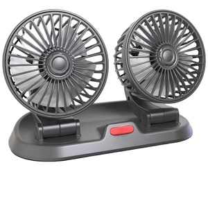Car <b>Fan</b> USB/12V/24V Double-<b>head</b> Adjustable 360. Car <b>Fan</b> Silent 2-speed Multi-functional Temporary Parking Card Car <b>Fan</b> - Product Image 1