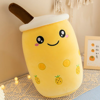 Vente en gros Oreiller en peluche pour thé au lait, adorable oreiller à câliner en peluche Boba