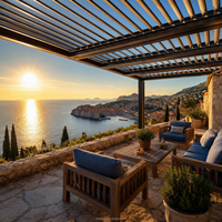 Pergola intelligente en aluminium à lames orientables, toit rétractable motorisé, commande par application, écrans latéraux, LED, jardinage, patio, extérieur