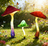 Prise de terre étanche IP65 à LED, lumières en forme de champignon colorées pour l'aménagement paysager extérieur, décoration de cour, éclairage d'ambiance de parc