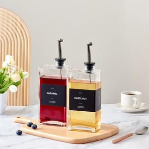 Glass Olive <b>Oil</b> <b>Bottle</b> with Scale <b>Oil</b> Container Rectangular Gold Silver Vinegar Pouring <b>Bottle</b> <b>Kitchen</b> Accessories - Product Image 2