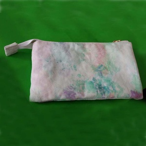 12 oz Gradient vải in ấn ly hợp túi thời trang dây kéo đóng cửa Túi xách <span class=keywords><strong>Pouch</strong></span> Polyester tùy chỉnh logo có tính năng hoa - Product Image 4