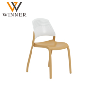 Chaise de bureau moderne populaire, économique, durable, résistante aux taches, résistante à l'huile, rafraîchissante, imperméable, empilable, en polypropylène PP