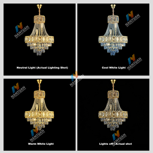 Lámpara de Techo Moderna de Lujo con Cristales, Lámpara Colgante LED Chapada en Oro <span class=keywords><strong>para</strong></span> <span class=keywords><strong>Comedor</strong></span> - Product Image 4