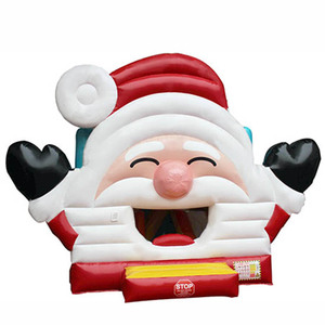 Château gonflable de Noël avec toboggan, Père Noël, pour enfants - Product Image 3