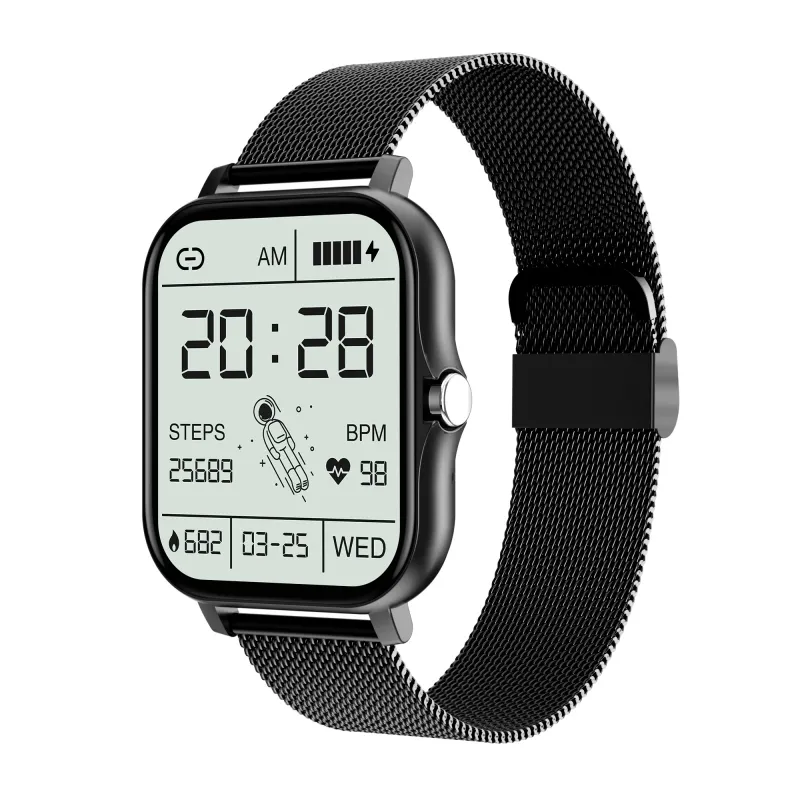 GT20 1,69 Zoll TFT-Bildschirm IP67 Wasserdichte Smartwatch-Unterstützung Musik steuerung/Herzfrequenz überwachung Stahlband