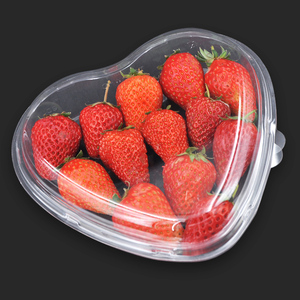 Boîte d'emballage de fruits et de cerises en forme de cœur en plastique PET blister jetable en forme de cœur - Product Image 4