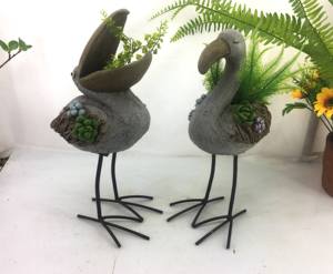 Statua antica su ordinazione dell'uccello del <span class=keywords><strong>giardino</strong></span> per l'arredamento decorativo della resina - Product Image 6