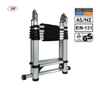 Échelle télescopique pliable multifonctionnelle en aluminium à haute compétitivité pour grenier