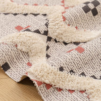 Wholesale New Boho Printed Area Rug Tufted Carpet With Hand-knotted Tassels Printed Floor Mat for Living Room