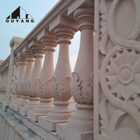 Balustrade en marbre sculpté à la main de style européen, balustre en pierre classique pour terrasse de villa, balcon