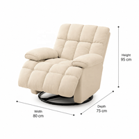 Fauteuil Chaise Longue Capsule Spatiale Moderne de Première Classe, Inclinable et Réglable en Tissu, Idéal pour Chambre et Salle à Manger, Usage Individuel