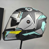 Nouveau casque de moto modulaire ABS avec double visière et fermeture à dégagement rapide