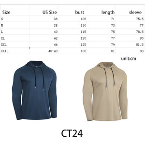 Chúng Tôi Kích Thước Biểu Tượng Tùy Chỉnh Đồ Họa Người Đàn Ông Của Thể Thao Phòng Tập Thể Dục Hàng Đầu Trống Dài Tay Áo Đồng Bằng Polyester Nhanh Chóng Khô T-Shirts Thể Thao T Áo Sơ Mi Với Mui Xe - Product Image 2