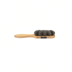 TTAKE Hand <b>Brush</b> Wooden Handle Stainless Steel Abrasive 3x15x25 Mm 24 <b>Wires</b> For Metal Cleaning - Product Image 2