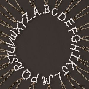 Collar con Letra Inglesa, Cadena para Suéter de Aleación de Zinc y Perla, Accesorio de Regalo Unisex - Product Image 1