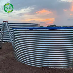 Tanque de água redondo lvju sgcc a, tanque de água de aço galvanizado a quente 50m3 1000m3 para venda