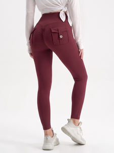 Wholesale <strong>Womens</strong> <strong>Cargo</strong> Yoga Pants High Waist Scrunch Butt Lifting High Elastic Slim Trousers for Outdoor Running Commuting - Product Image 3