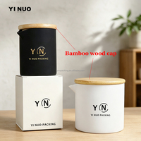 Pot à bougie en verre épais mat de style nordique avec bec verseur, vide, pour bougies d'aromathérapie, disponible en petites, moyennes et grandes tailles