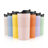 Mug de voyage isotherme portable 350 ml en acier inoxydable avec presse française, personnalisable avec logo, cadeau de Noël