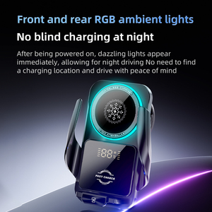 Produit de dropshipping Ventilateur de refroidissement TEC à capteur intelligent Turbofan avec capteur de température Refroidissement de voiture Charge sans fil Support RGB Chaud - Product Image 4