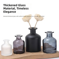 Frasco de Vidrio Negro Mate de 100 ml de Primera Calidad para Velas Aromáticas, Botella Difusora de Aroma Recargable para Dormitorio, Sala de Estar