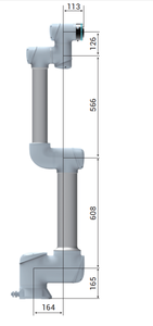 หุ่นยนต์ร่วมปฏิบัติงานแบบป้องกันการระเบิด รับน้ำหนักได้ 10 กก. ระยะเอื้อม 1300 มม. 6 แกน พร้อมมอเตอร์ PLC แบริ่ง IP65 <span class=keywords><strong>ส</strong></span>ำหรับพื้นที่อันตราย - Product Image 5