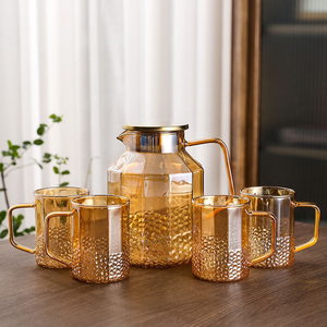 Jarra y Juego <span class=keywords><strong>de</strong></span> Vasos <span class=keywords><strong>de</strong></span> <span class=keywords><strong>Vidrio</strong></span> Modernos, Minimalistas, Gruesos, Duraderos y Reutilizables, a Precio Económico, <span class=keywords><strong>de</strong></span> Proveedor <span class=keywords><strong>de</strong></span> Fábrica Profesional - Product Image 1