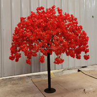 Dekorasi Pernikahan H19 Pohon Bunga Sakura Jepang 3m 8ft 10ft Merah Warna-warni Sutra Buatan Pohon Bunga Sakura Artifisial untuk Dijual