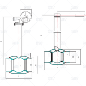 Válvula de bola de un solo puerto enterrada, totalmente soldada, de orificio reducido, Q361HF-16/25C, CF8, con pintura anticorrosión bipolar, Q361HF-16/25C, diseñada para uso directo - Product Image 2