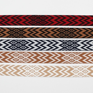 Sản xuất độ bền cao 38mm Polyester Chevron ngoằn ngoèo mô hình dây đeo vai băng vải - Product Image 2