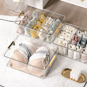 Clothing Organizer Drawer Style Transparent Compartment Stackable Hook Type For Socks Panties <b>Bras</b> Wardrobe Home Use - Product Image 4