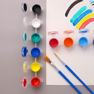 Set di 6 Vasetti di Vernice Acrilica Mini da 3ml Giorgione per Bambini, Pittura Fai-da-Te <span class=keywords><strong>con</strong></span> Tela e Vetro, Include Kit Pennelli - Product Image 4