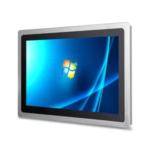 15.6" 21.5" 16:9 HMI/IOT/PLC True Flat Embedded Industrial Touch Panel PC All-in-one PC with Intel CORE i5 wifi rs232