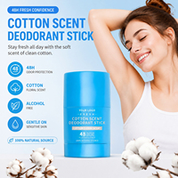 Déodorant en stick au parfum de coton, ingrédients naturels, fraîcheur et confiance toute la journée, parfum longue durée