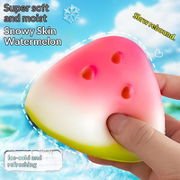 Jouet Squishy Pastèque Doux à Rebond Lent, Balle Anti-Stress Fruitée, Jouet à Presser Thème Alimentaire, Jouet Anti-Stress