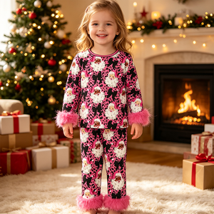 Ensembles de vêtements pour bébés filles, imprimés de vacances, sans manches, tendance, en spandex/coton biologique, soie de lait douce, de la boutique Trendyism - Product Image 5