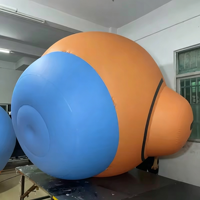 Ballon géant gonflable en PVC personnalisé BOYI, tête de cochon de dessin animé, ballon en forme d'animal, ballon à l'hélium