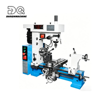 HQ500 Machine 3-en-1 verticale à broche MT3 pour usinage de métaux, usage moyen, mini atelier, portable, tour-fraiseuse-perceuse combinée 220V, garantie 1 an