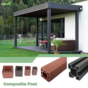 Elegant Durability Garden Wood Plastic Composite Fence Post for Line End Corner