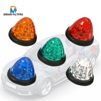 Vente en gros DEBA Amber 3 pouces 16 LED Feu de gabarit latéral type 'Bullet' et 'Watermelon' avec cadre chromé 12V/24V 3000 Lumen pour camion