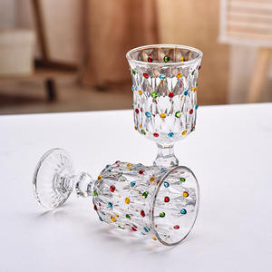 Gobelets à points créatifs, verres à vin personnalisés peints à la main, grande capacité, verres à vin transparents pour usage domestique - Product Image 3