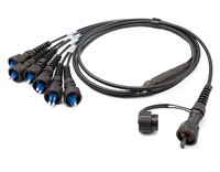 Kabel Serat Optik Luar Ruangan 5G Tahan Air IP68 ODVA LC Duplex SC MTP MPO 12 Serat Berlapis Baja dalam Gulungan untuk Siaran