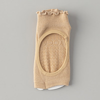 Chaussettes de yoga professionnelles Bioserica Era en coton peigné, à deux doigts, sans talon, antidérapantes pour Pilates, chaussettes à grip personnalisables