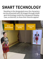 Vitrina con Pantalla LCD Transparente Interactiva con Holograma 3D Personalizada para Publicidad en Comercios y Salas de Exhibición