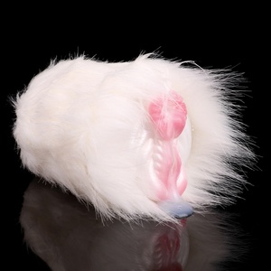 GEEBA Masturbador Masculino de Bolsillo Abierto, Muñeca Masturbadora de Silicona, Estimulador Peludo, Masturbador Masculino de Doble Canal, Juguetes Sexuales - Product Image 1